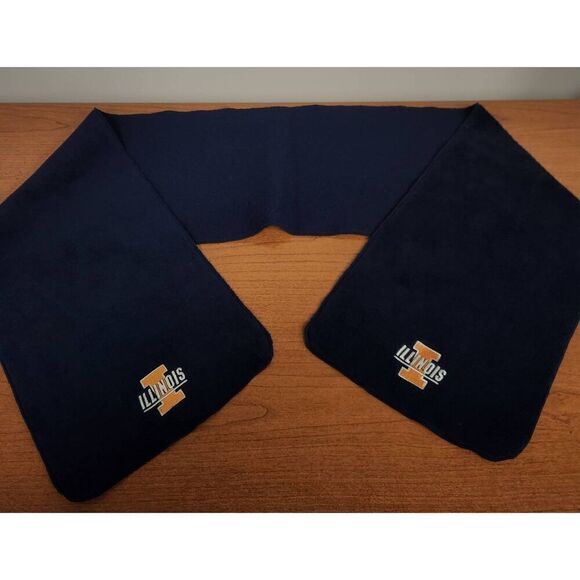 Illinois Navy Blue Fleece scarf - Picture 4 of 5
